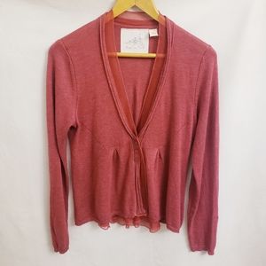Anthro Angel Of The North Maroon Aral Cardigan, M